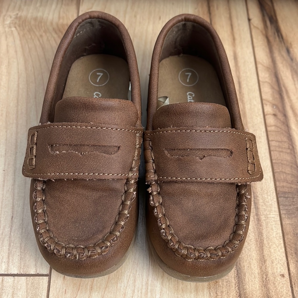 Cat and jack tan loafer size toddler 7
